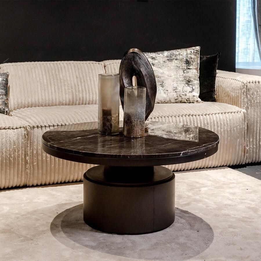 PTMD Salontafel Bregt Laag Zwart Marmer