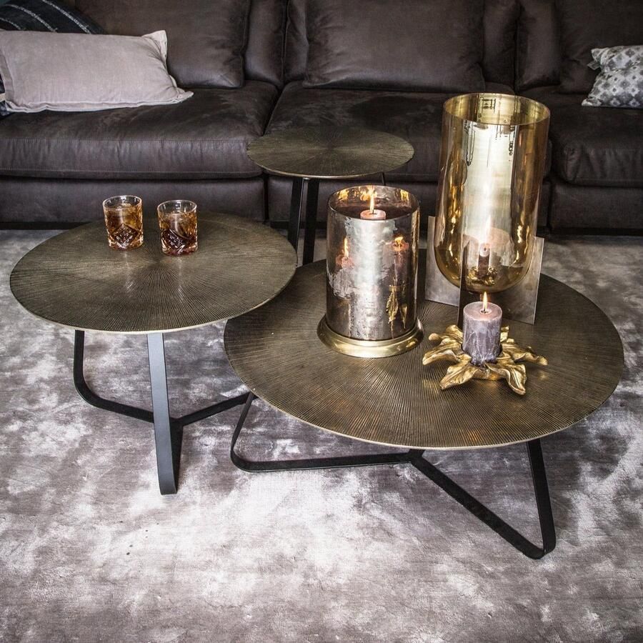 PTMD Salontafel Kae L Goud Aluminium