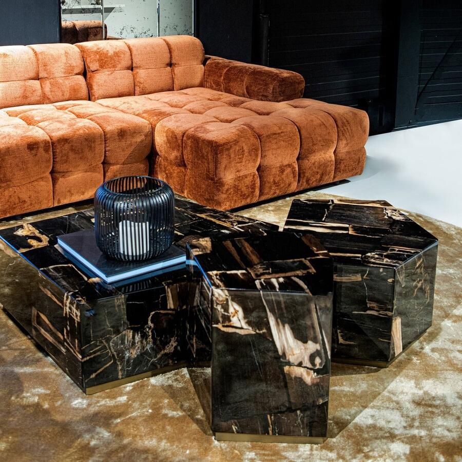 PTMD Salontafel Rayn M Zwart Versteend Hout