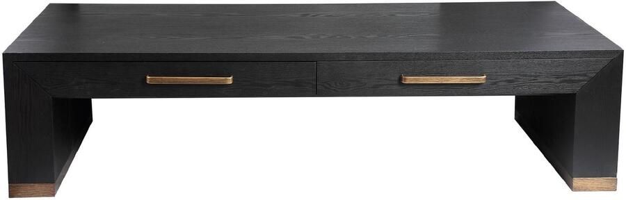 PTMD COLLECTION PTMD Salontafel Tiess 165x80x40 cm Hout Zwart - Foto 2