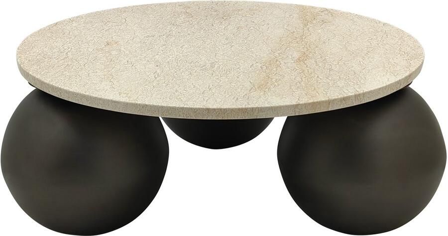 PTMD Skippy Coffee Table Beige Marble