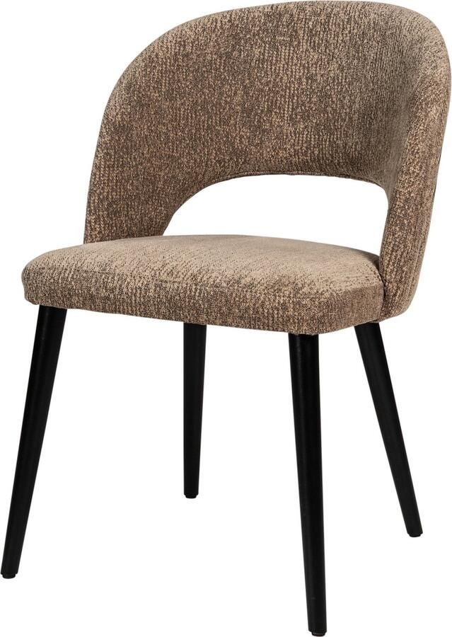 PTMD Abierto Taupe 9804 nanci fabric dining chair
