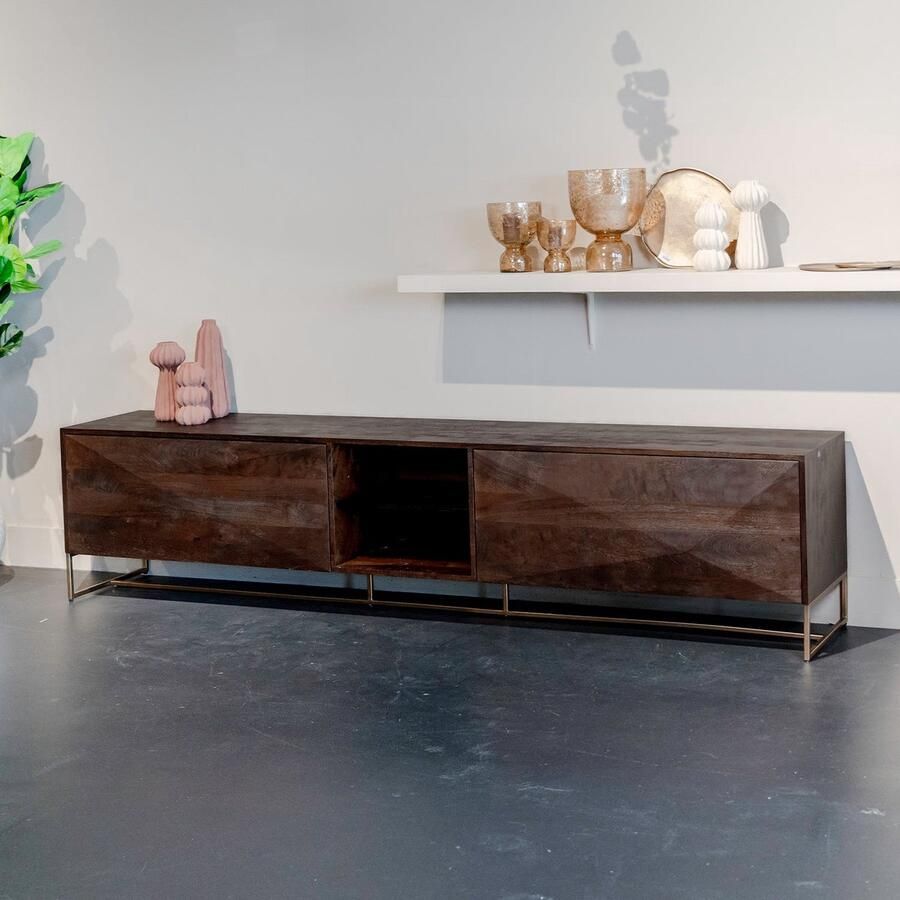 PTMD TV-Meubel Onyx Bruin Mangohout
