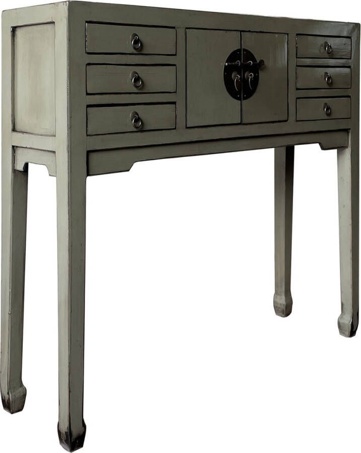 PTMD COLLECTION PTMD Adeline Green elmwood sidetable 2 doors 6 drawers