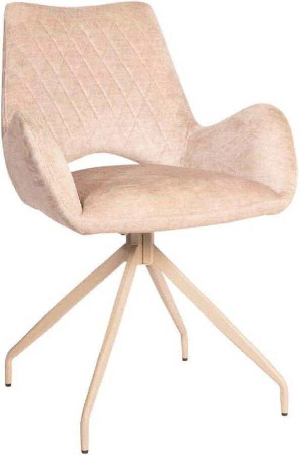 Ptmd Collection PTMD Ubi Cream dining chair vogue 2 beige metal legs - Foto 1