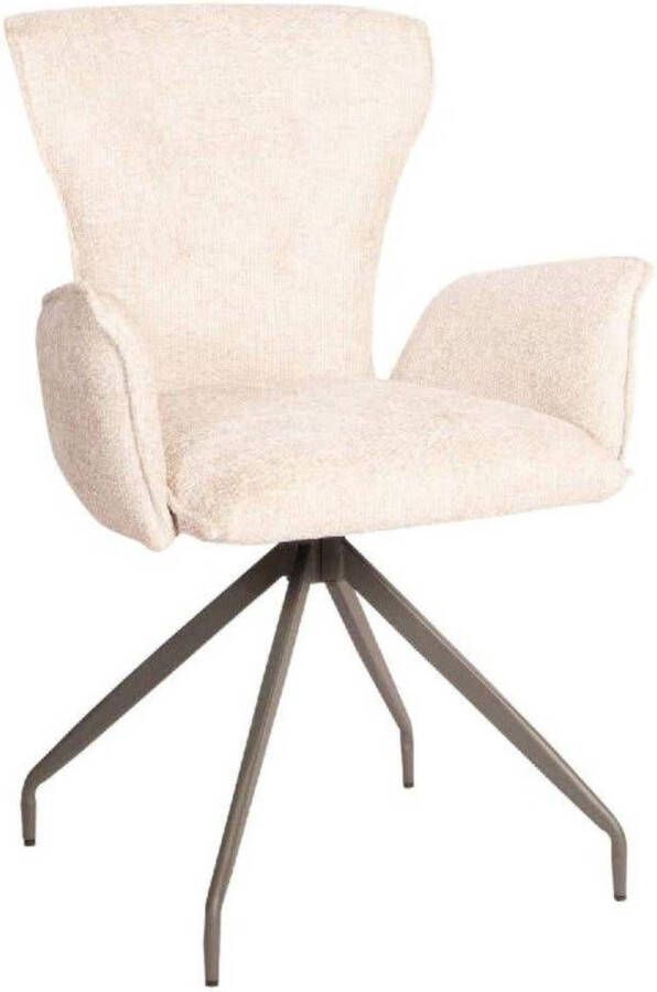 Ptmd Collection PTMD Vetus Cream dining chair with arms legacy 15 dove