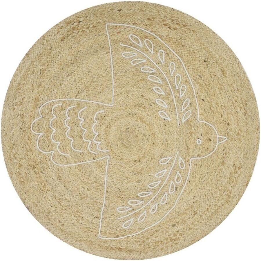 Puck Bird Vloerkleed 90 cm Jute