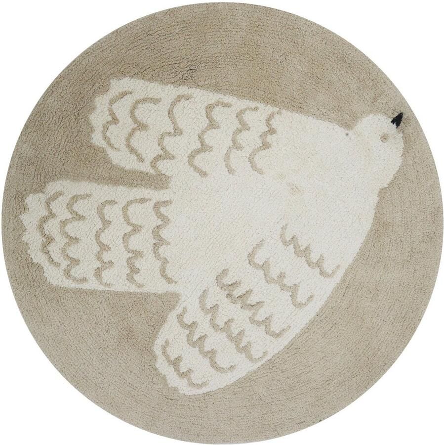 Puck Bird Vloerkleed 90 cm Tuft Beige