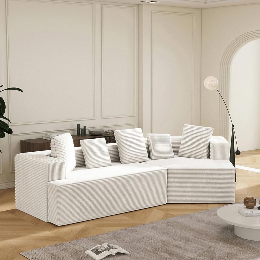 Pugsdrly 312CM Schneider Confort Fabric met wolken Combinatiebank modulaire bank volledig gecomprimeerd verpakt zonder montage