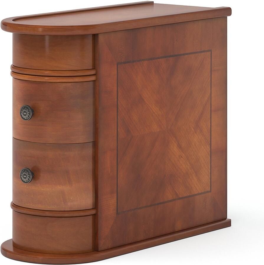 Pugsdrly Amerikaanse bijzettafel voor de woonkamer bijzettafel kleine vintage hoektafel nachtkastje met 2 opberglades