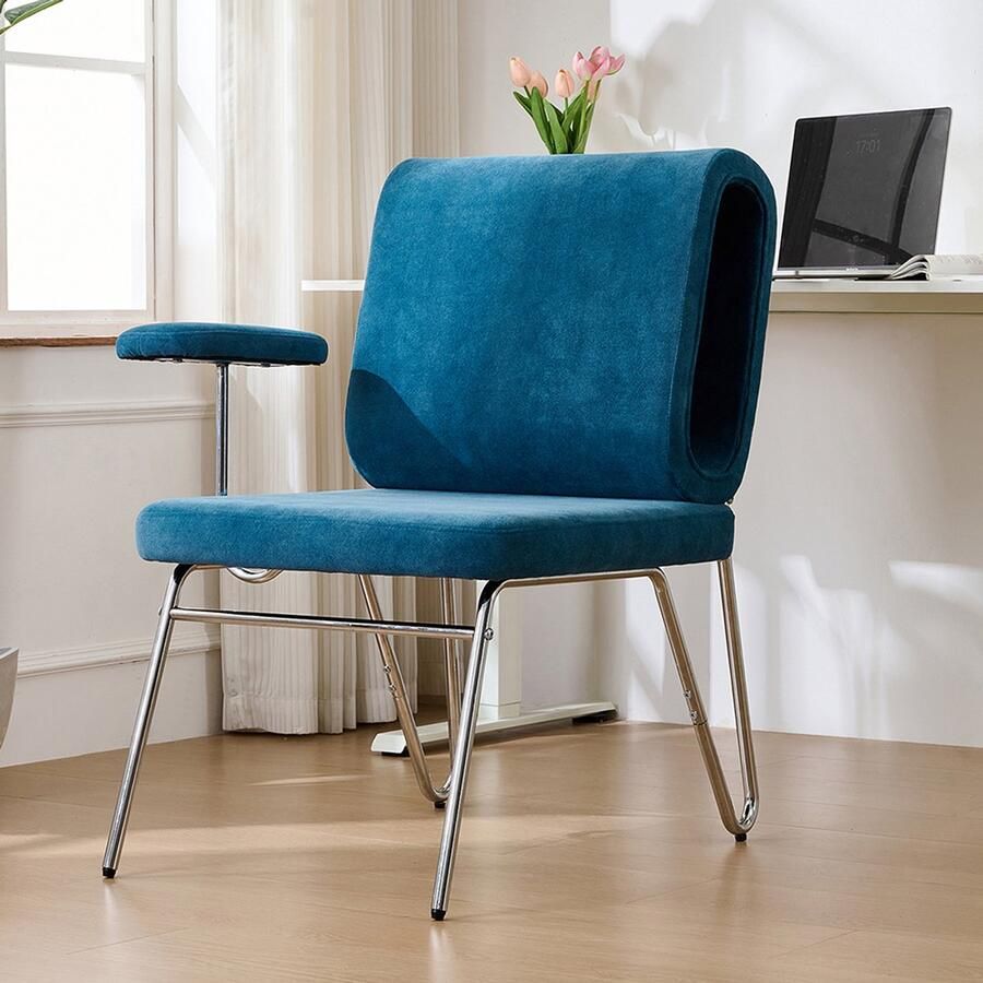 Pugsdrly Bureaustoel met geïntegreerd kattenbed Stoel geschikt voor huisdieren krabbestendig materiaal brede zitting verwisselbare armleuningen gebruiksvriendelijk ontwerp kattenbed in de rugleuning fauteuil