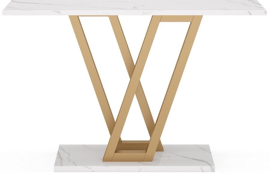 Pugsdrly Consoletafel industriële haltafel voor in de gang 110 cm Haltafels Smalle salontafel bijzettafel voor in de woonkamer stabiel metalen frame en eenvoudige montage