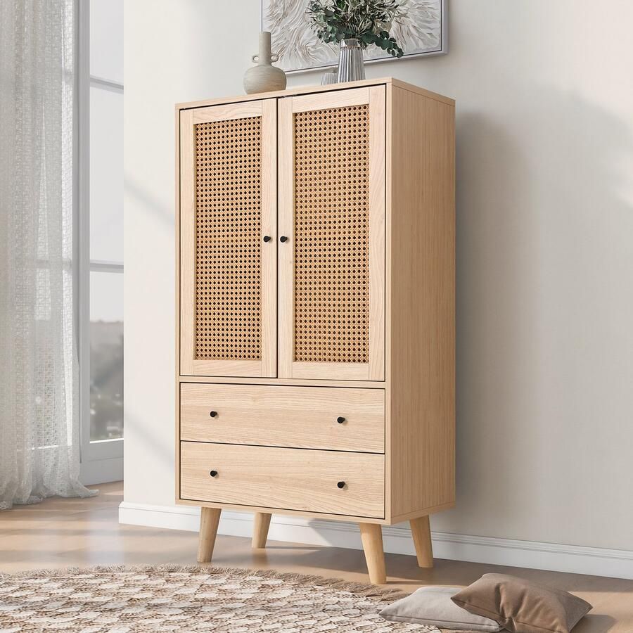 Pugsdrly Eetkamer Woonkamer Dressoir Commode Staande kast Opbergruimte Dressoir TV-tafel met deuren en lades Dressoir met grote opbergruimte Breedte 60 cm