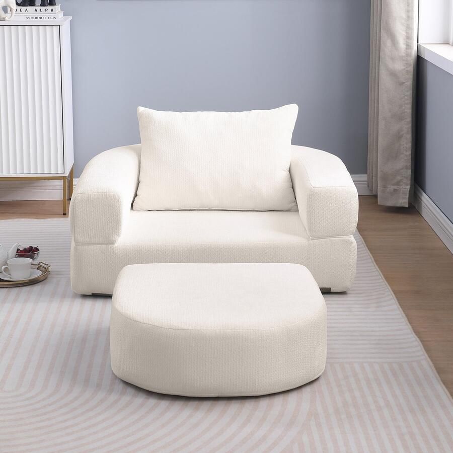 Pugsdrly Futon slaapbank Plus voor kleine ruimtes vloerbank met armleuningen opvouwbare bank slaapfauteuil met kussen comfortabele en draagbare vloerligstoel voor woonkamer en slaapkamer