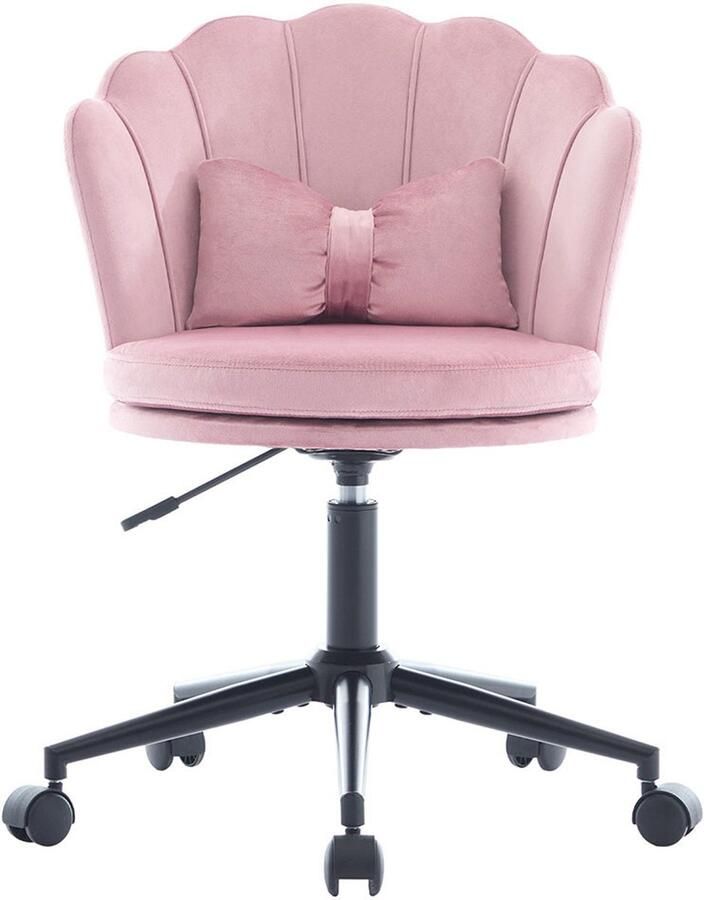 Pugsdrly Modern design: kleedstoel bureaustoel rugleuning in bloembladvorm lendenkussen in vlindervorm in hoogte verstelbaar zacht zitkussen. Geschikt voor de woonkamer slaapkamer kantoor enz