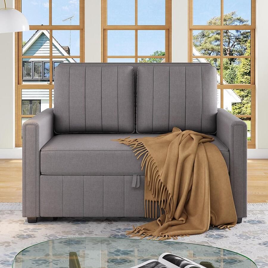 Pugsdrly Multifunctionele opklapbare slaapbank met slaapfunctie bank ideaal voor kleine ruimtes geschikt voor thuis of studentenwoningen verstelbare rugleuning comfortabele slaapbank van 180 x 127 cm