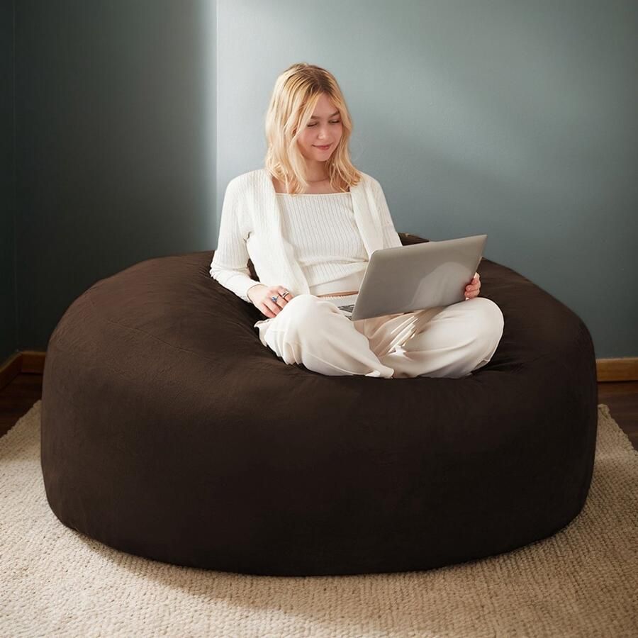 Pugsdrly Pouf 120 poef bank voor volwassenen zachte en comfortabele leesfauteuil geschikt voor slaapkamers balkons en andere ruimtes