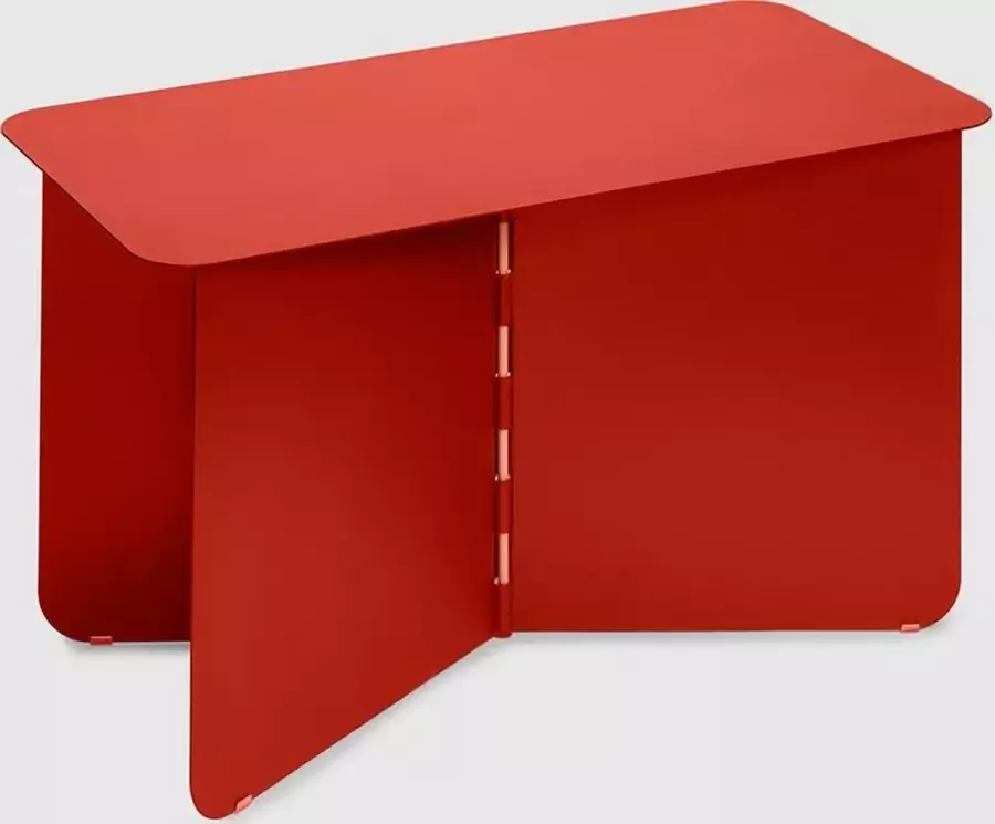 Puik Design Hinge Bijzettafel Groot Rood Stijlvolle en Ruimtebesparende Tafel - Foto 1