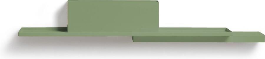 Puik design Duplex Wandrek Lichtgroen Stalen Modulair Plankenrek Wall Shelf