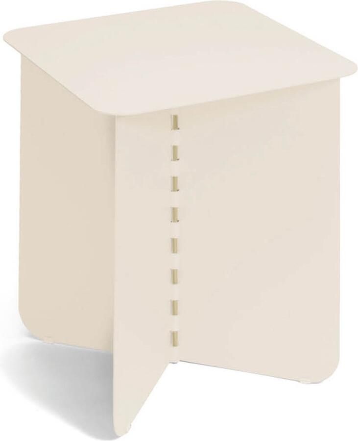 Puik design Hinge Bijzettafel Salontafel koffietafel Groot Creme Metaal Industrieel Design