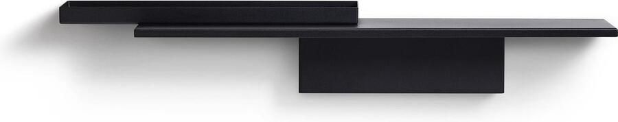 Puik design Duplex Wandkast Zwart Modern en Ruimtebesparend Design