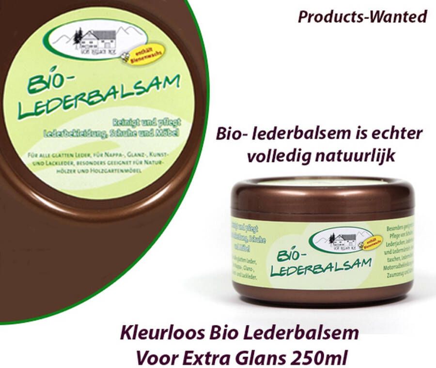 Pullach hof 3 Potten Kleurloos Bio Lederbalsem Voor Extra Glans 250ml
