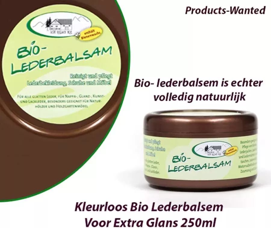 Pullach hof 3 Potten Kleurloos Bio Lederbalsem Voor Extra Glans 250ml