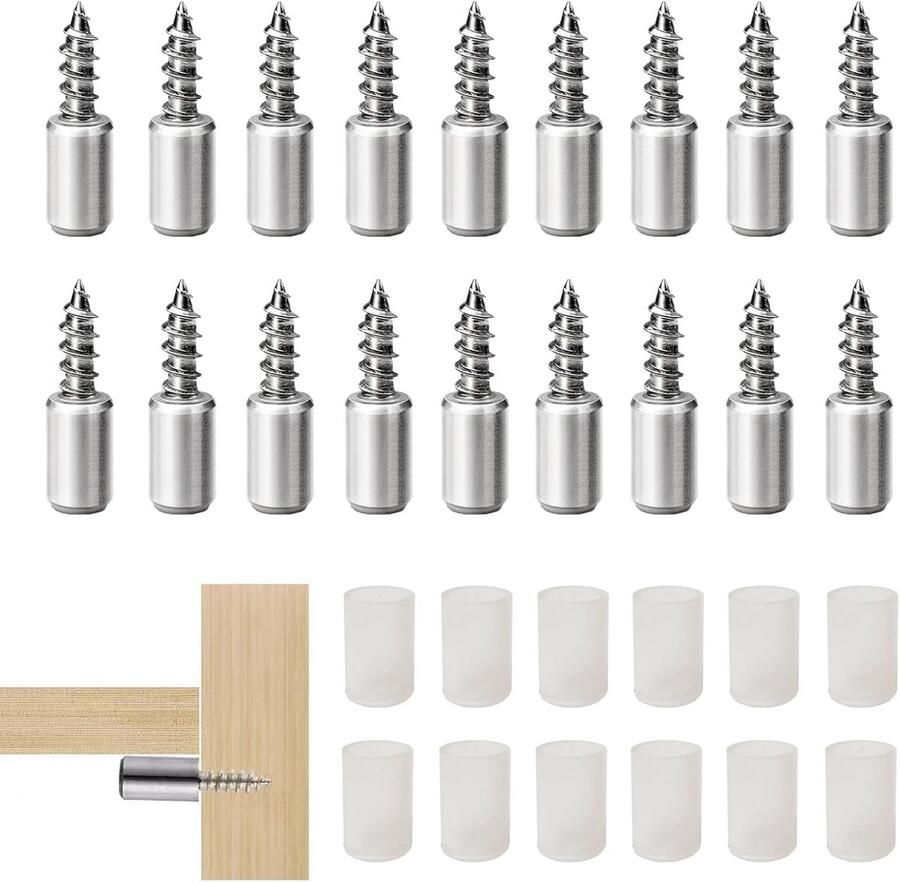 PULUZ 36 stuks plankdragers plankpennen met anti-slip dop plankdragers planksteunen inlegplankhouders plankhouders voor meubels kasten boekenkasten