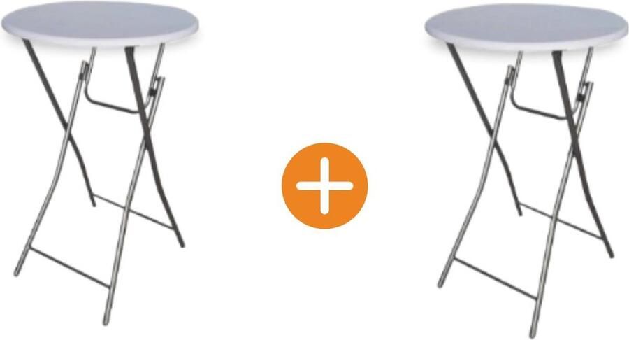 Pure Garden & Living 2x Statafel 65 cm wit