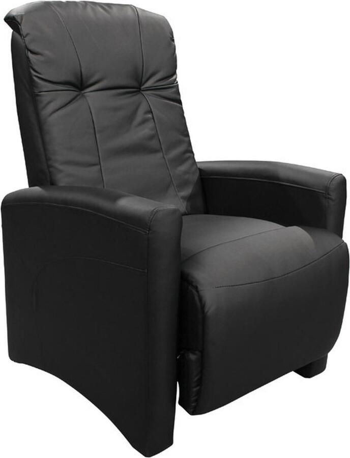 Pure Garden & Living Relaxfauteuil Durham Verstelbaar Handmatig 107x71x84 cm PU-Leer Zwart