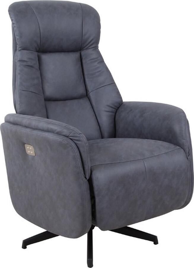 Pure Garden & Living Relaxfauteuil Dylan Verstelbaar Elektrisch Tot 120 kg 118 5x73x83 cm Polyester Grijs