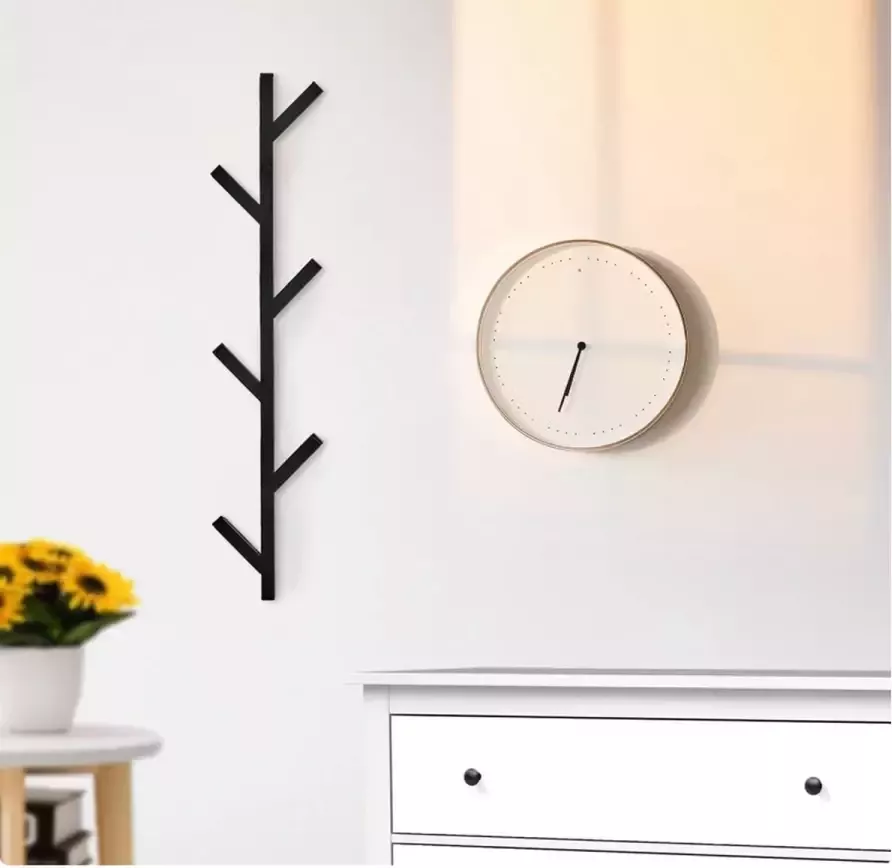 Purehome Boom design wandkapstok muurkapstok kapstok metaal 7 haken