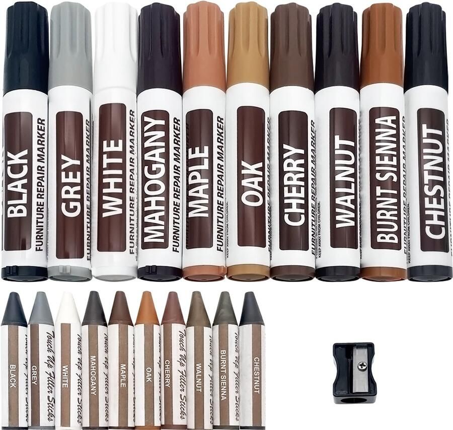 Purepeak Meubelstiften voor Reparatie Set 21 Stuks Meubelstift Meubelmarker