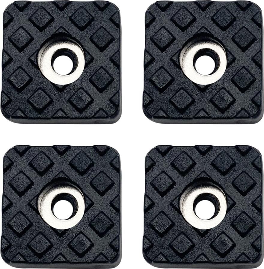 Purepeak Meubelverhogers Set 4 Stuks Tafelpoot verhoger 22 x 22 mm Trillingsdempers Zwart