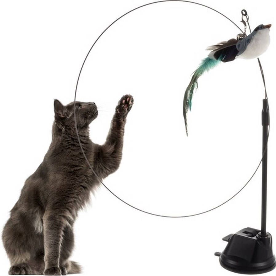 Purlov Kattenspeelgoed Interactieve Kat Speelgoed Kattenspeeltjes Teaser Met Vogel