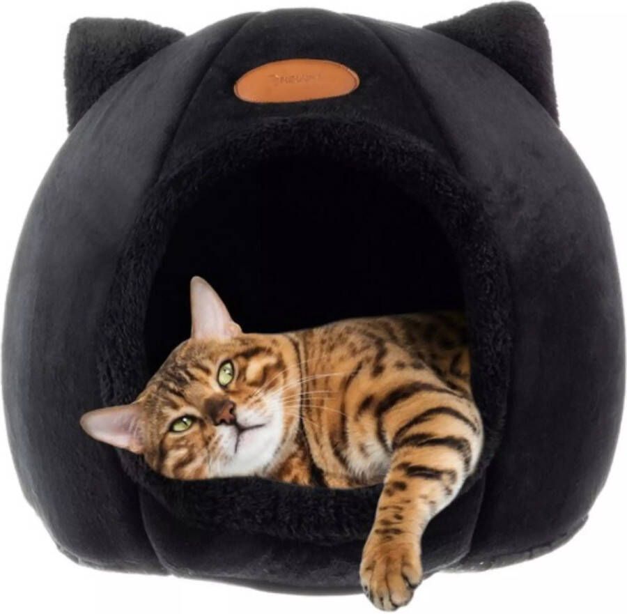 Purlov Plush Cat Bed Luxe Huisje voor Jouw Kat Katten bed