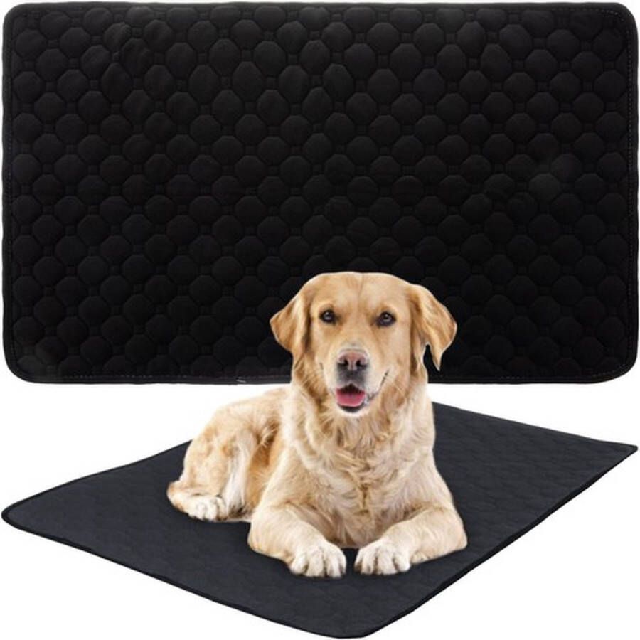 Purlov Wasbare Hygiënemat Voor Dieren- Puppyonderlegger PIPI Pads Fleece Absorberend Onderlaag Antislip Hond Kat Konijn- 70 x 50 cm