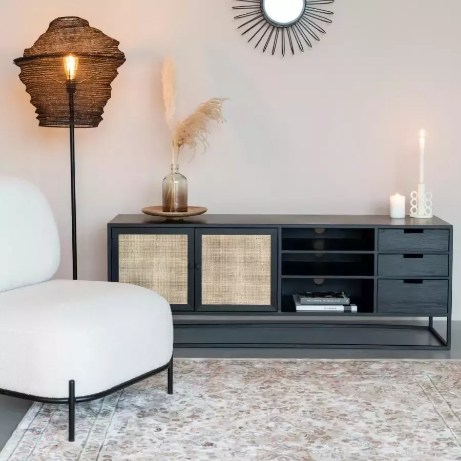 Puur Bjerka dressoir MDF rattan 150x38x55 cm - Foto 2