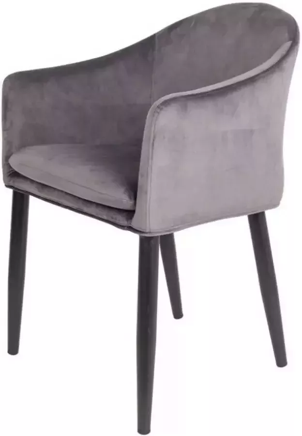 Puur Kinna eetkamerstoel velours grijs