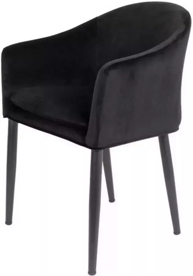 Puur Kinna eetkamerstoel velours zwart