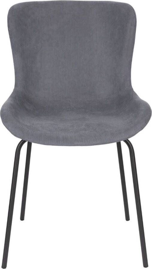 Puur Lindet eetkamerstoel ribstof grijs (Set van 2) - Foto 2