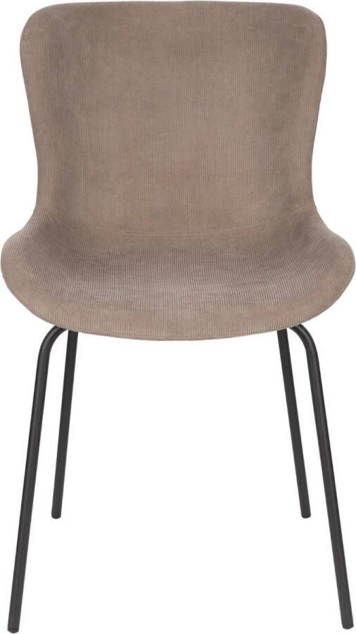 Puur Lindet eetkamerstoel ribstof taupe (Set van 2) - Foto 2