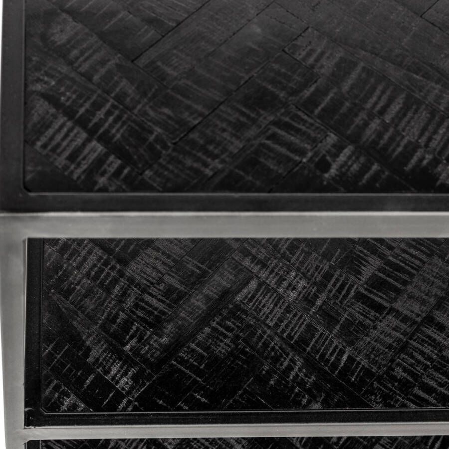 Puur Mäki wandkast zwart hout