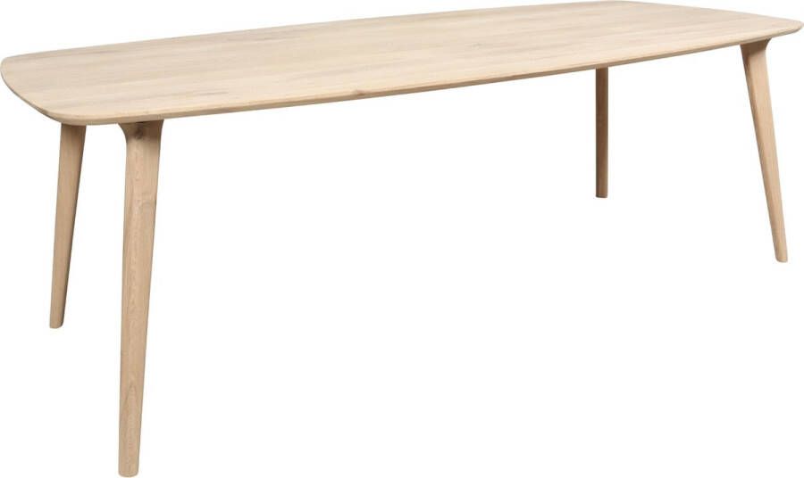 PUUR met hout Eiken Deens ovale eettafel 160x90cm met eiken tafelpoten