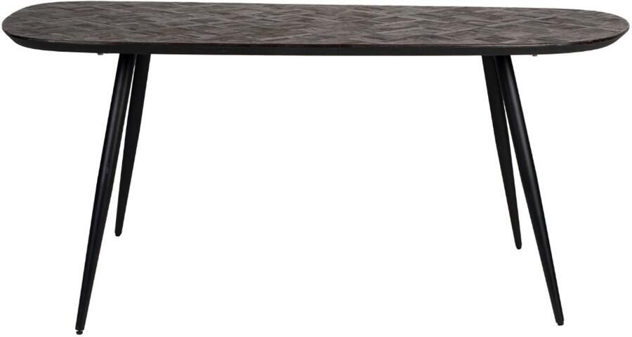 Puur Brianna ovale eettafel donkerbruin