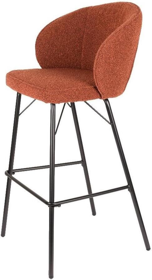 Puur Cecile barkruk terracotta (Set van 2)