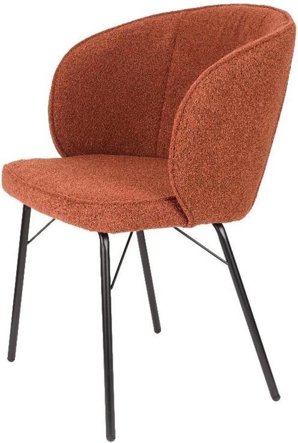 Puur Cecile eetkamerstoel terracotta (Set van 2)