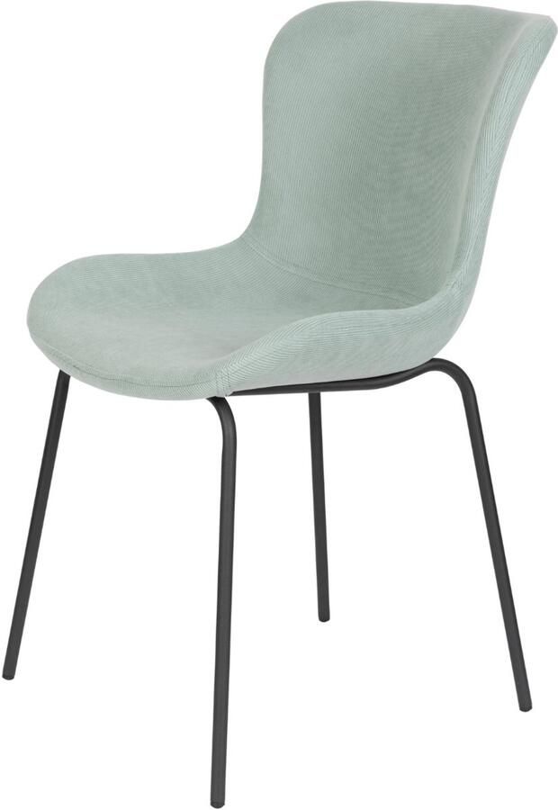 Puur Lindet eetkamerstoel ribstof lichtgroen (Set van 2)