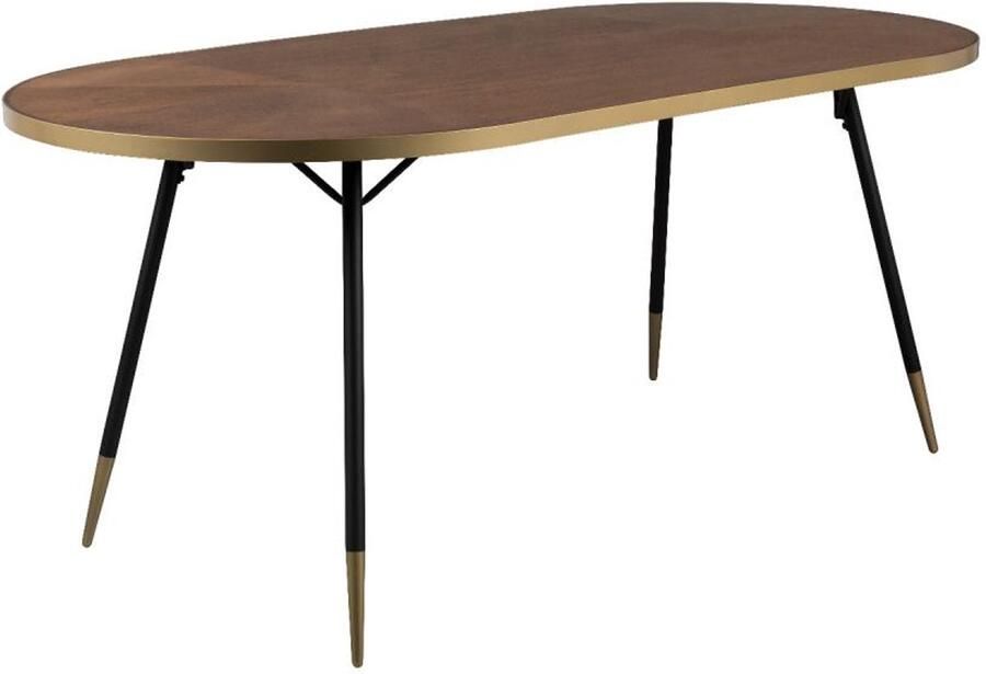 Puur Lomma eettafel hout 200 cm bruin goud