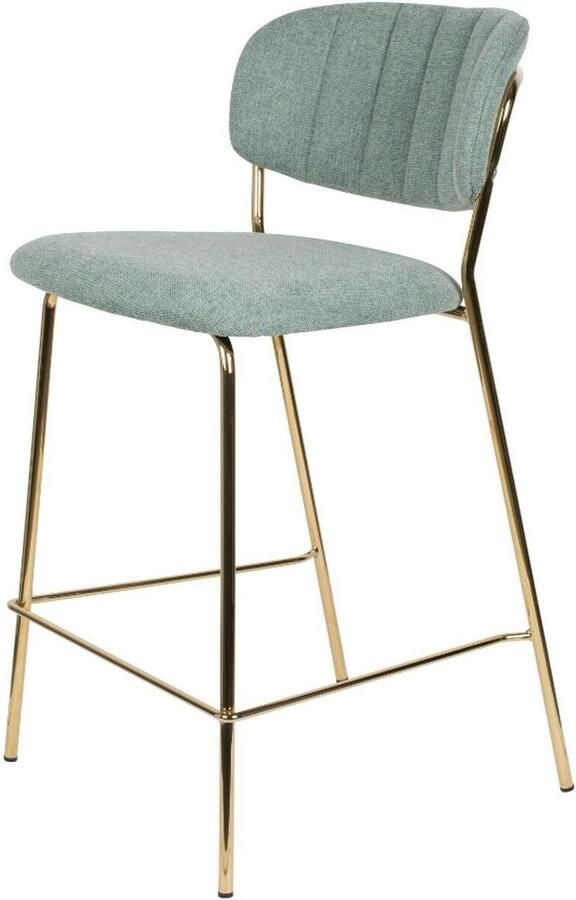 Puur Viken barstoel 65 cm lichtgroen goud (Set van 2)